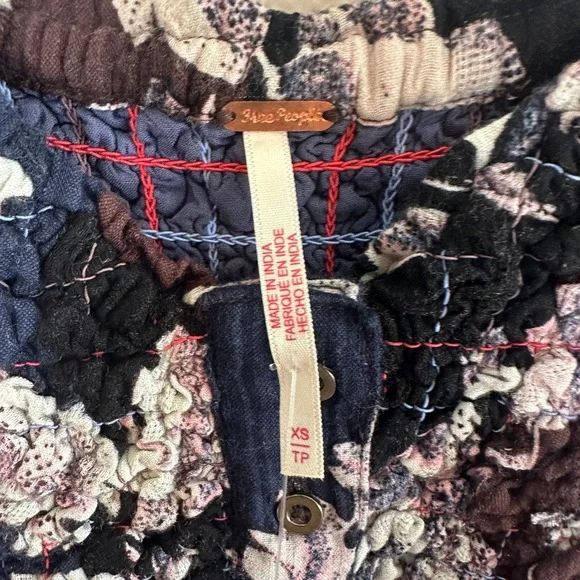 NWT Free People Melrose Wide Leg Jumpsuit Size XS Floral Print Smocked Waist - Picture 4 of 8